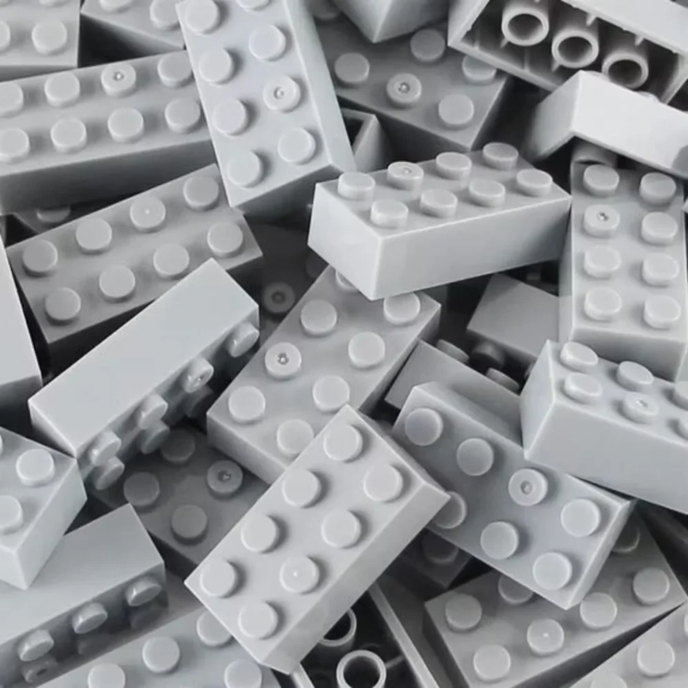2x4 Bricks Dark Red 320 Pieces Parts Classic Building kit, Gray Light / 320 pcs